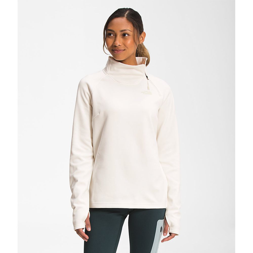 The North Face Fleece Jacket Womens Australia - The North Face Canyonlands ¼ Zip White Climb (VTZ-69